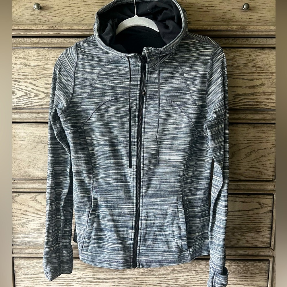 Worn twice hooded define jacket